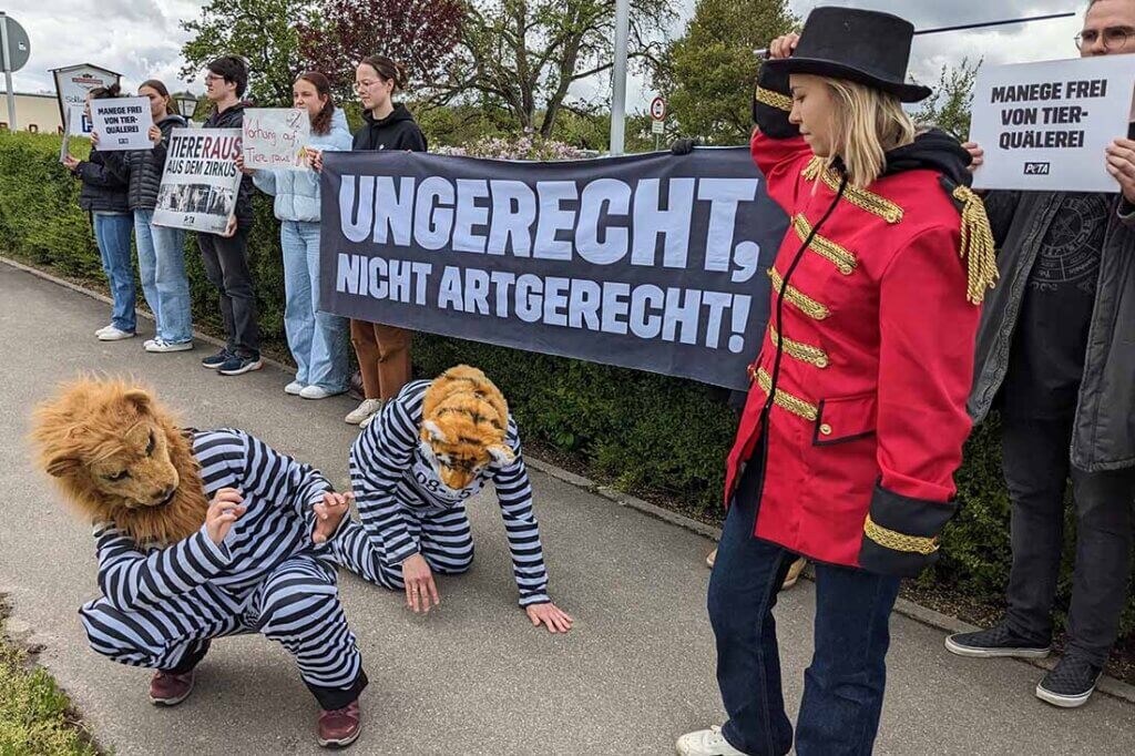 Streetteam Demo gegen Zirkus Krone